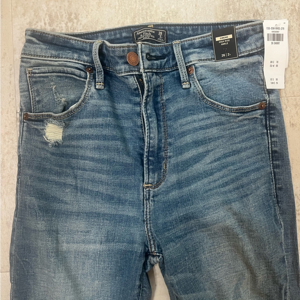 Abercrombie & Fitch Womens Jeans. Simone high rise ankle. NWT - Picture 2 of 7